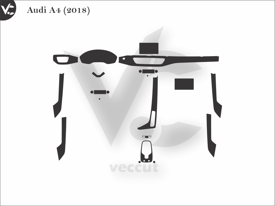 Audi A4 (2018) Wrap Cutting Template