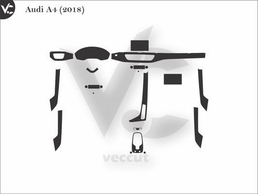 Audi A4 (2018) Wrap Cutting Template