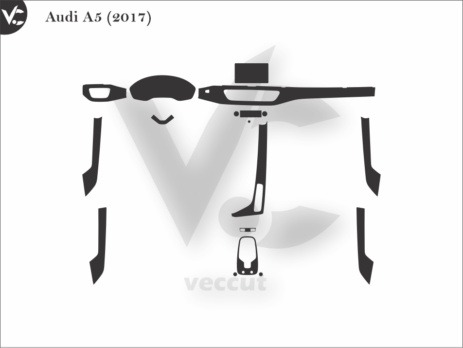 Audi A5 (2017) Wrap Cutting Template