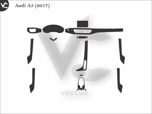 Audi A5 (2017) Wrap Cutting Template