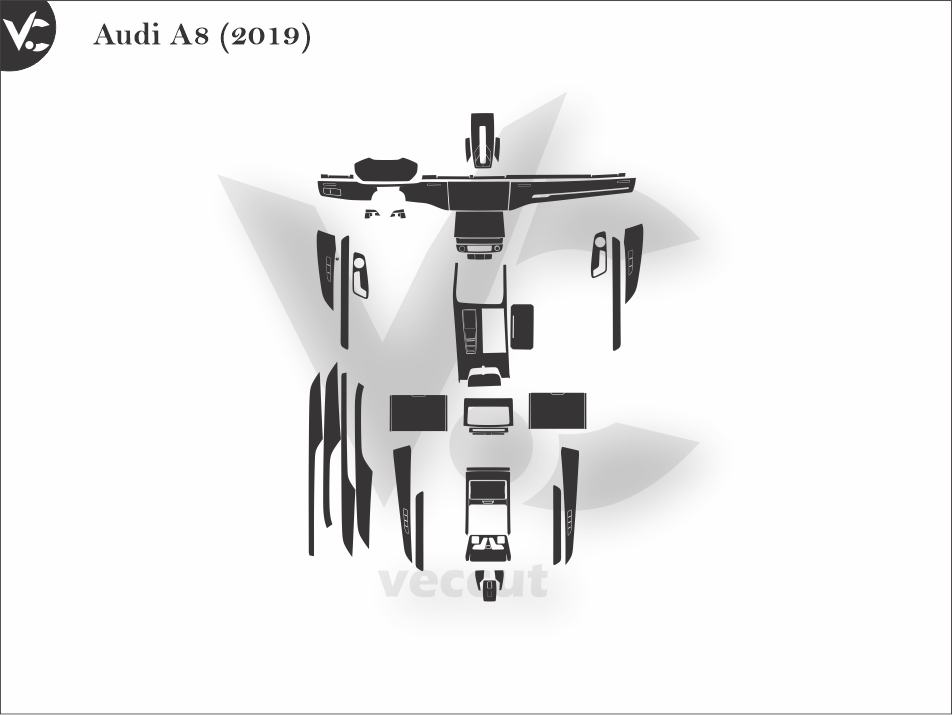 Audi A8 (2019) Wrap Cutting Template