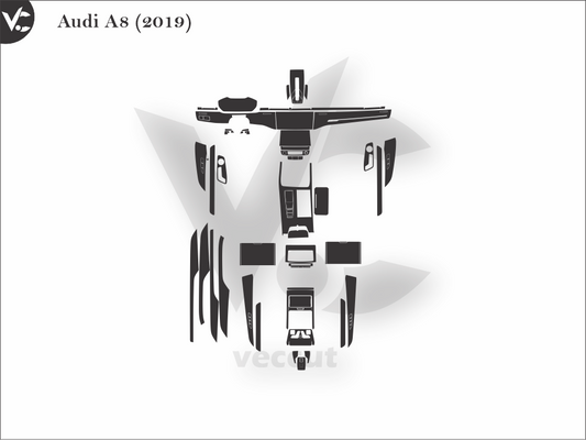 Audi A8 (2019) Wrap Cutting Template