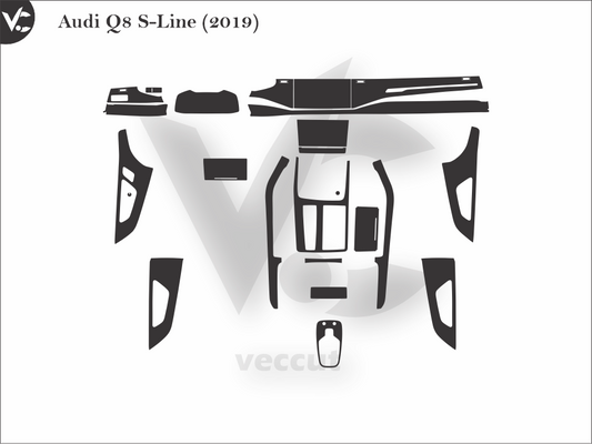 Audi Q8 S-Line (2019) Wrap Cutting Template