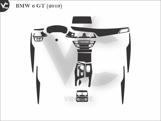 BMW 6 GT (2019) Wrap Cutting Template