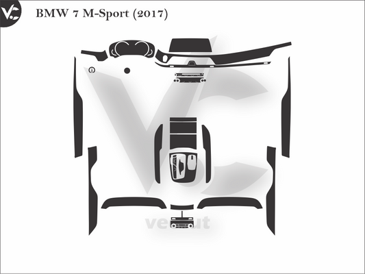 BMW 7 M-Sport (2017) Wrap Cutting Template