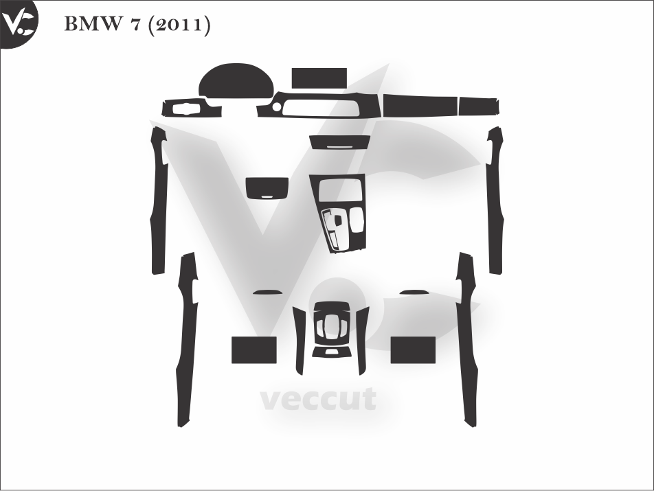 BMW 7 (2011) Wrap Cutting Template