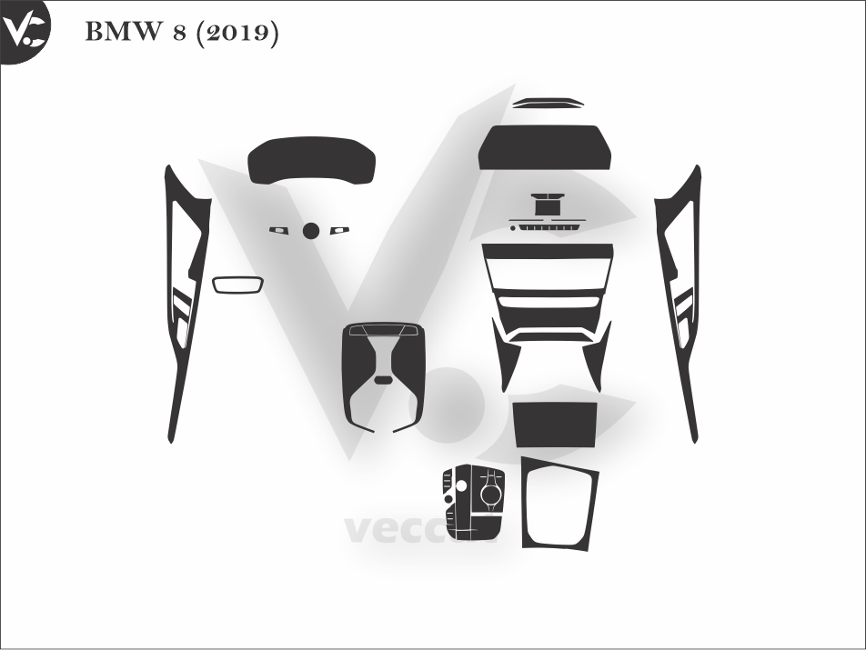 BMW 8 (2019) Wrap Cutting Template