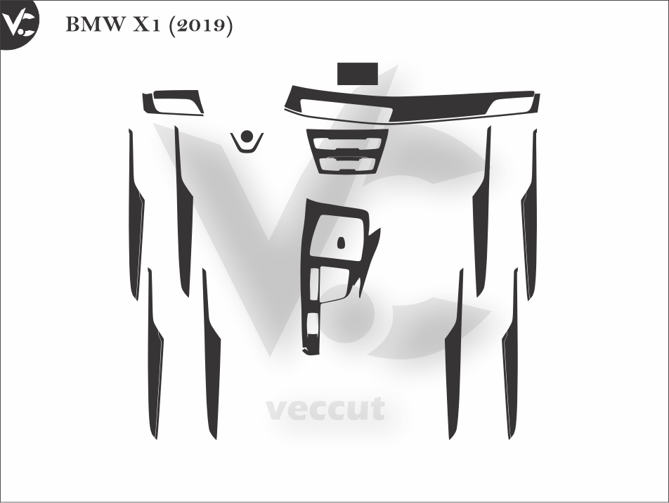 BMW X1 (2019) Wrap Cutting Template