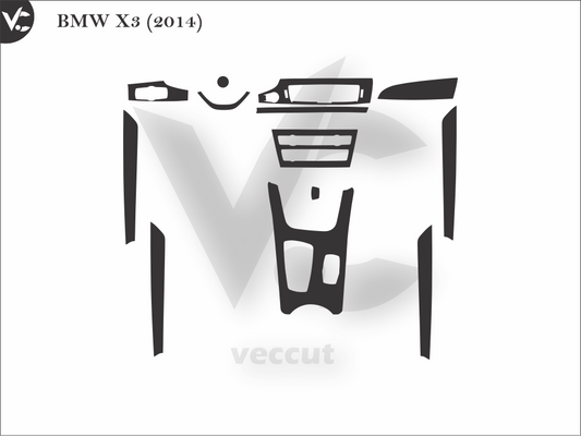 BMW X3 (2014) Wrap Cutting Template