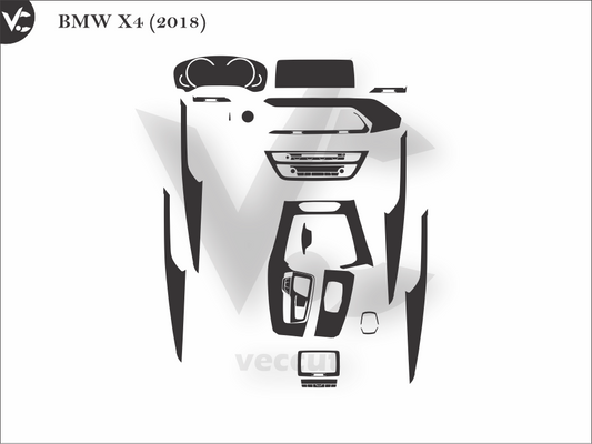 BMW X4 (2018) Wrap Cutting Template