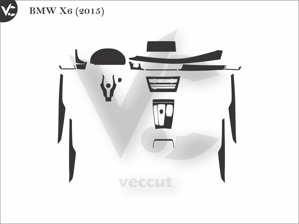 BMW X6 (2015) Wrap Cutting Template