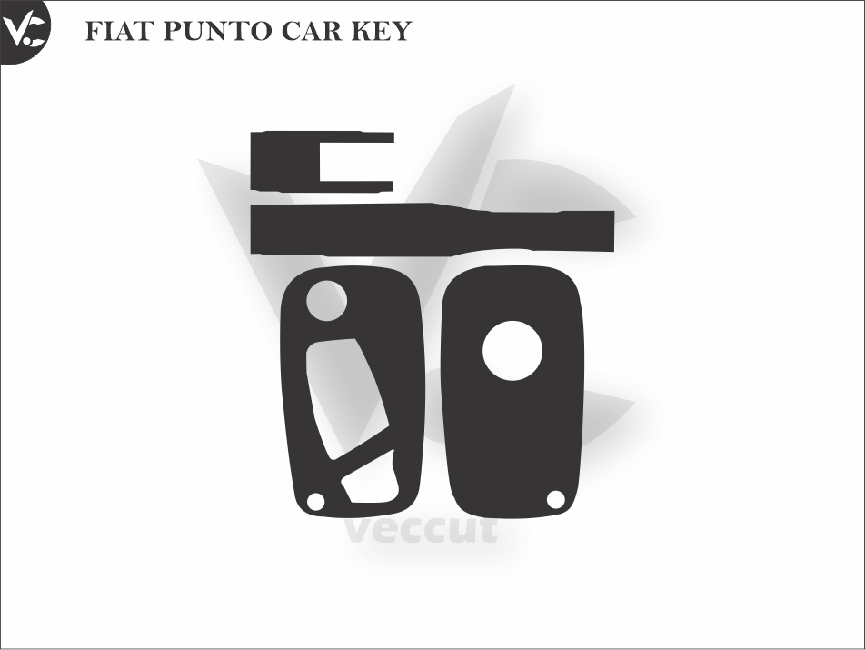 FIAT PUNTO Car Key Wrap Cutting Template