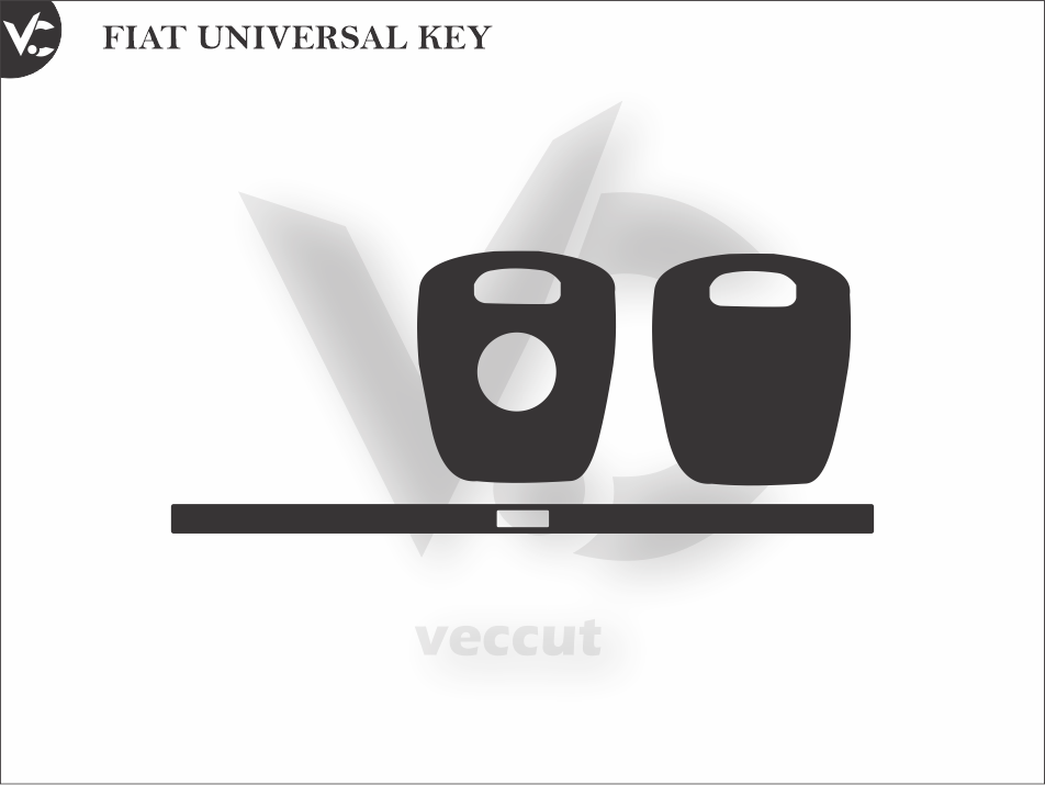 FIAT UNIVERSAL KEY Car Key Wrap Cutting Template