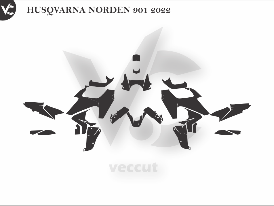 HUSQVARNA NORDEN 901 2022 Wrap Cutting Template