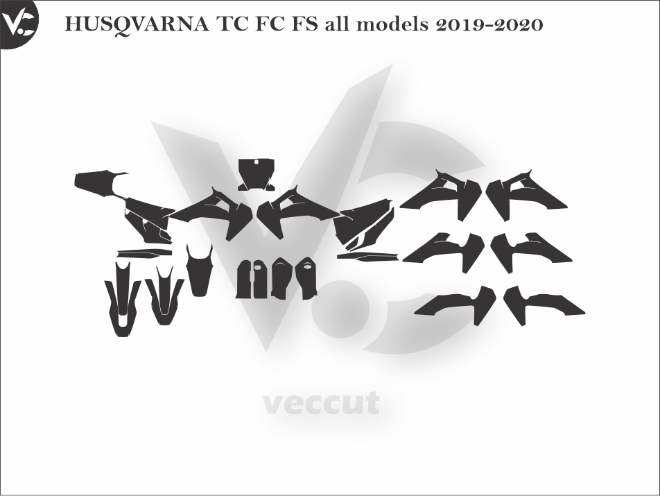 HUSQVARNA TC FC FS all models 2019-2020 Wrap Cutting Template