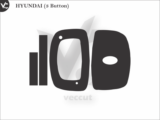 HYUNDAI (3 Button) Wrap Cutting Template