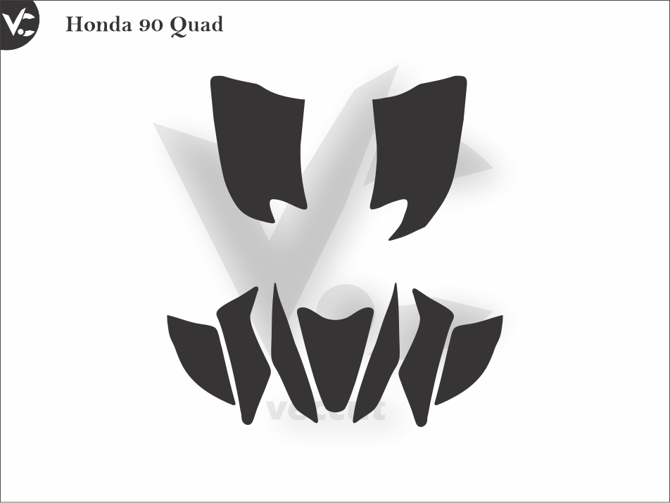 Honda 90 Quad Wrap Cutting Template