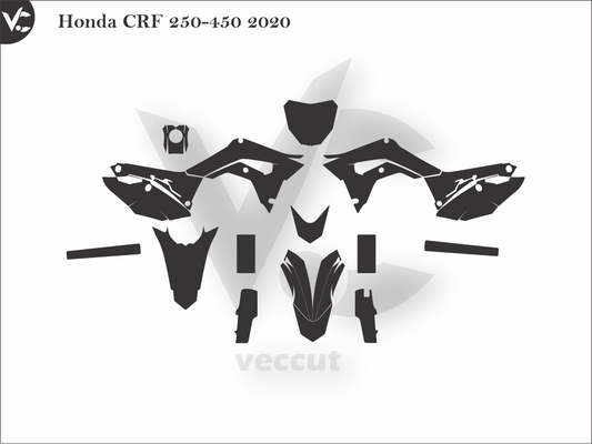 Honda CRF 250-450 2020 Wrap Cutting Template