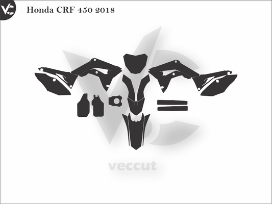 Honda CRF 450 2018 Wrap Cutting Template