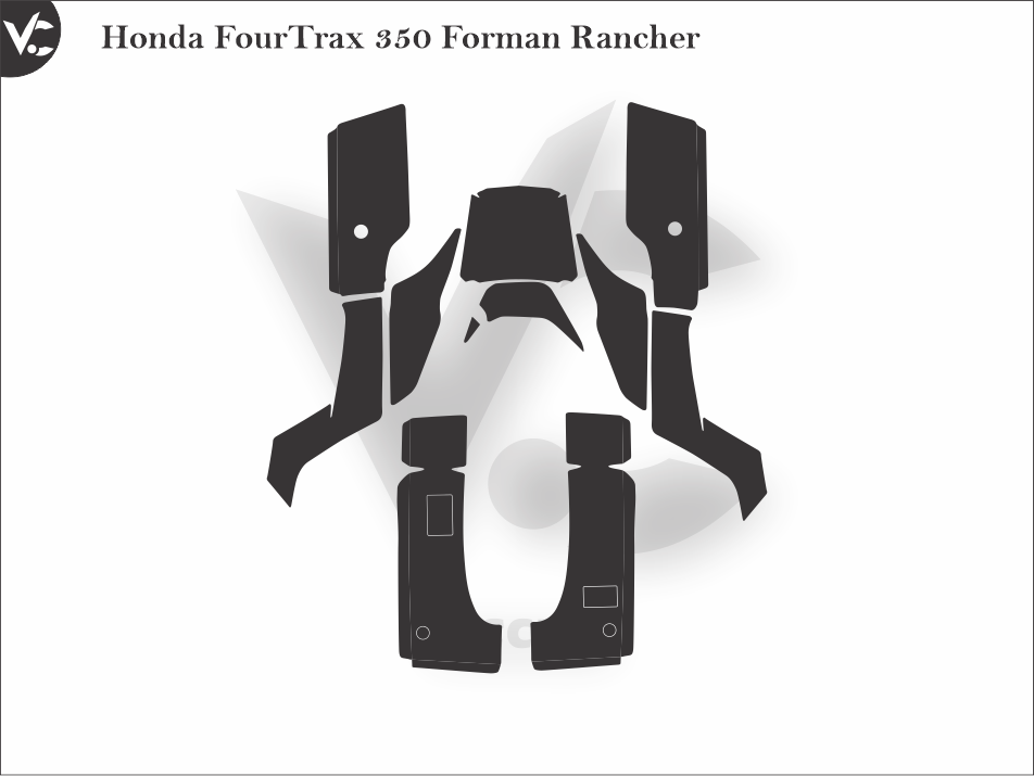 Honda FourTrax 350 Forman Rancher Wrap Cutting Template