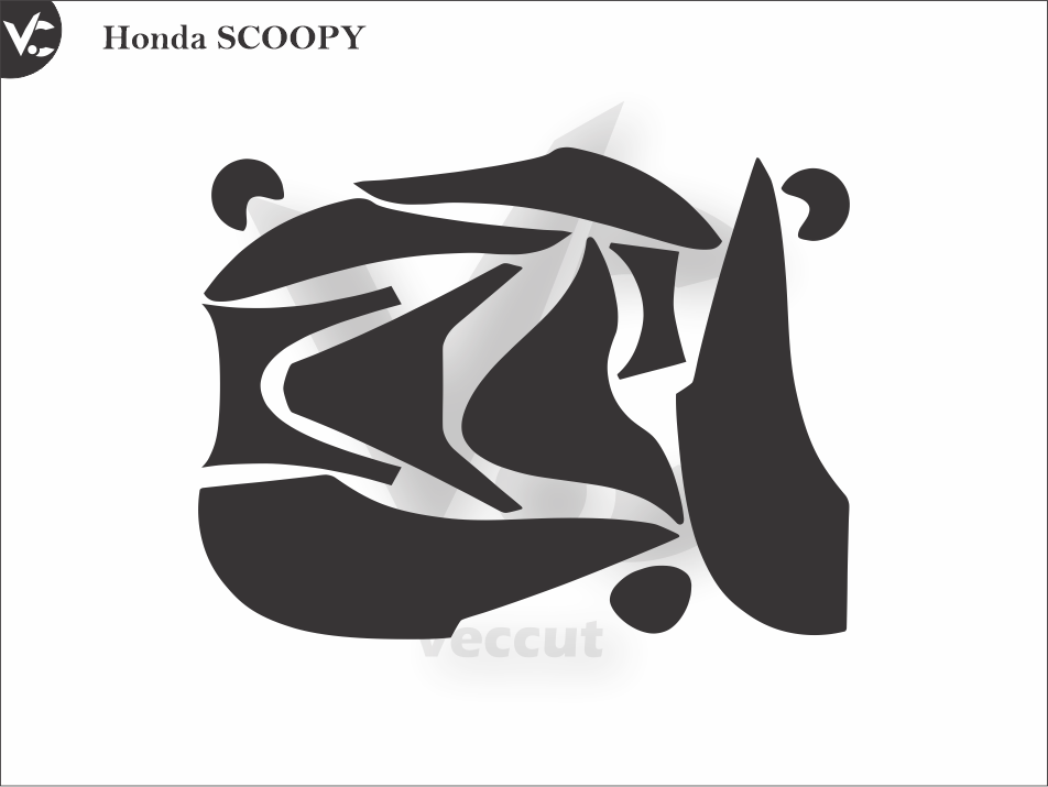 Honda SCOOPY Wrap Cutting Template