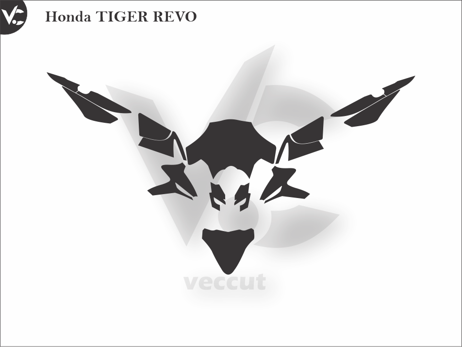 Honda TIGER REVO Wrap Cutting Template