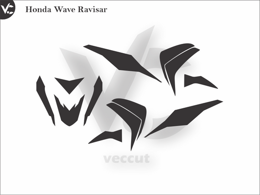 Honda Wave Ravisar Wrap Cutting Template