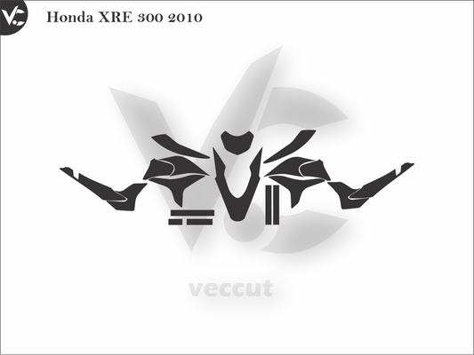 Honda XRE 300 2010 Wrap Cutting Template