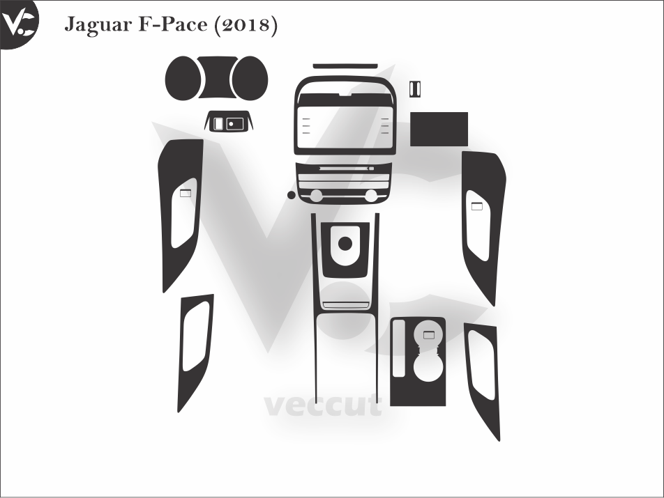 Jaguar F-Pace (2018) Wrap Cutting Template