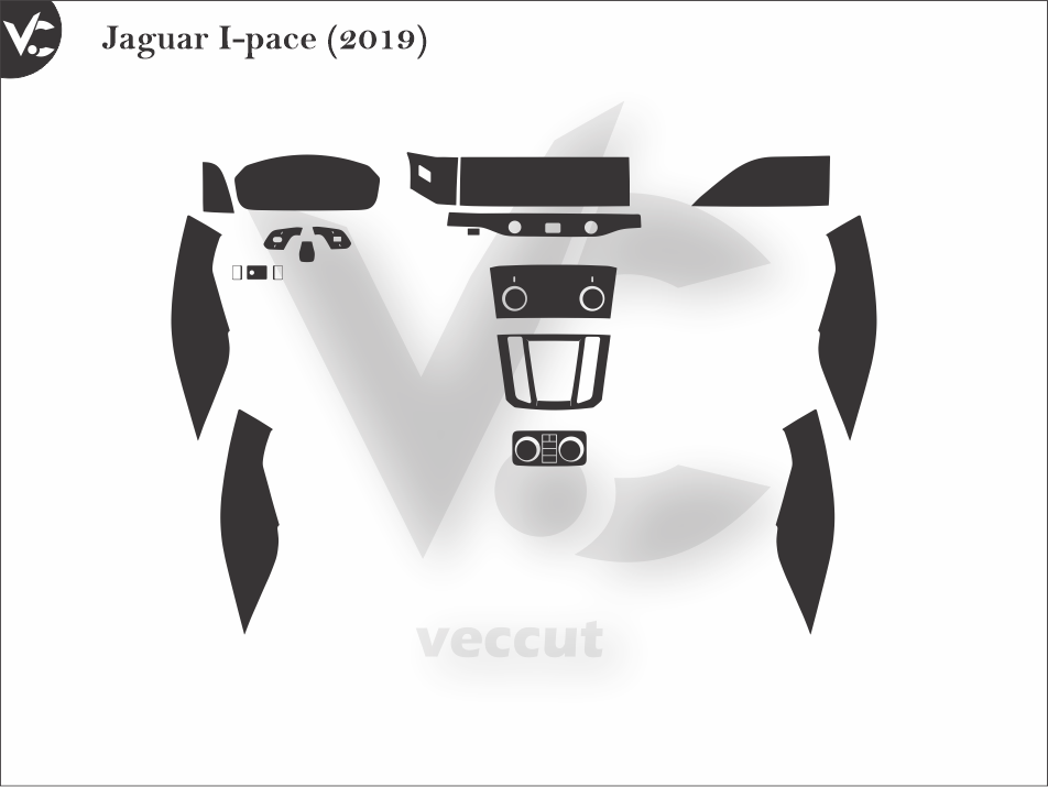 Jaguar I-pace (2019) Wrap Cutting Template