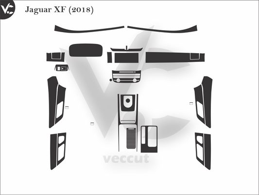 Jaguar XF (2018) Wrap Cutting Template