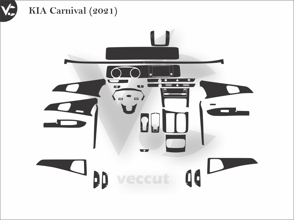 KIA Carnival (2021) Wrap Cutting Template