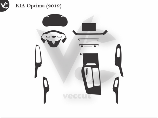 KIA Optima (2019) Wrap Cutting Template