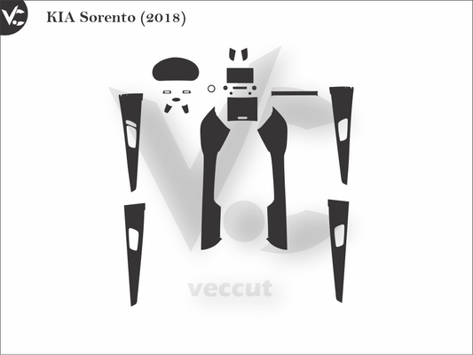 KIA Sorento (2018) Wrap Cutting Template