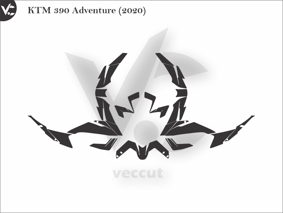 KTM 390 Adventure (2020) Wrap Cutting Template