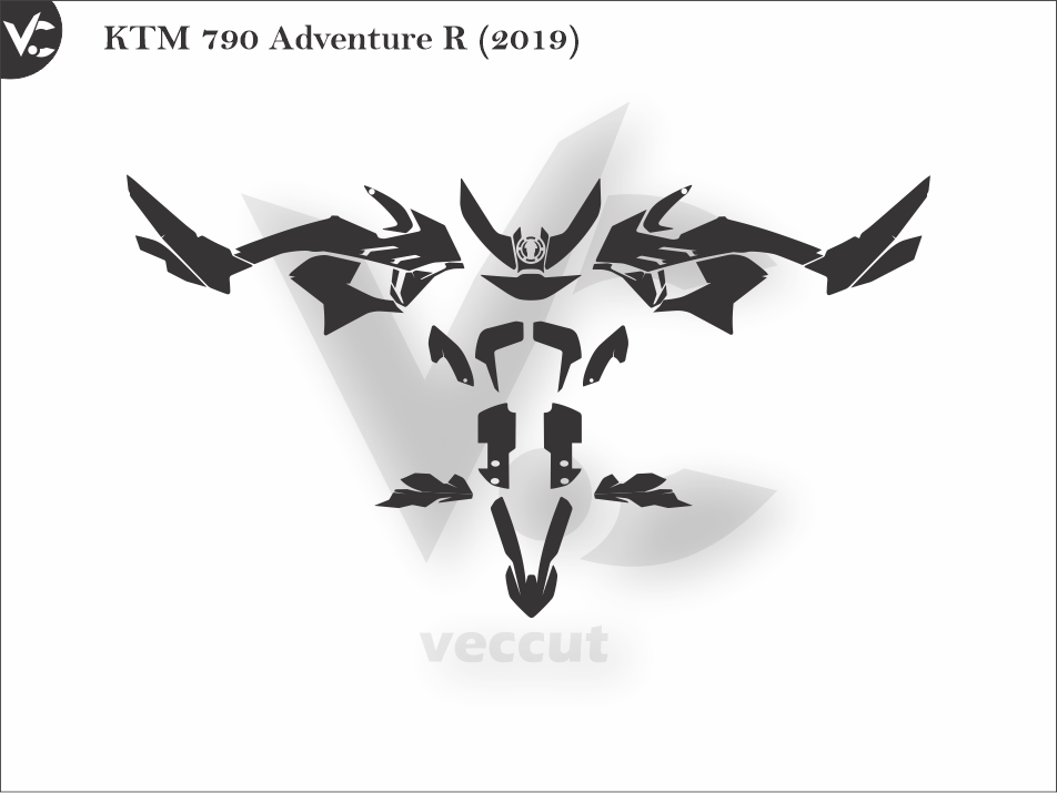 KTM 790 Adventure R (2019) Wrap Cutting Template