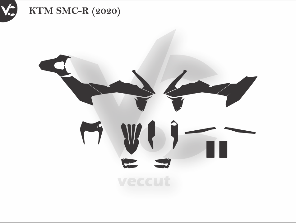 KTM SMC-R (2020) Wrap Cutting Template