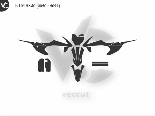 KTM SX50 (2020 - 2022) Wrap Cutting Template