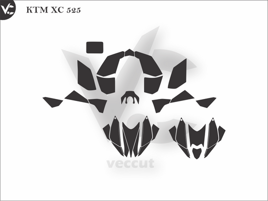 KTM XC 525 Wrap Cutting Template