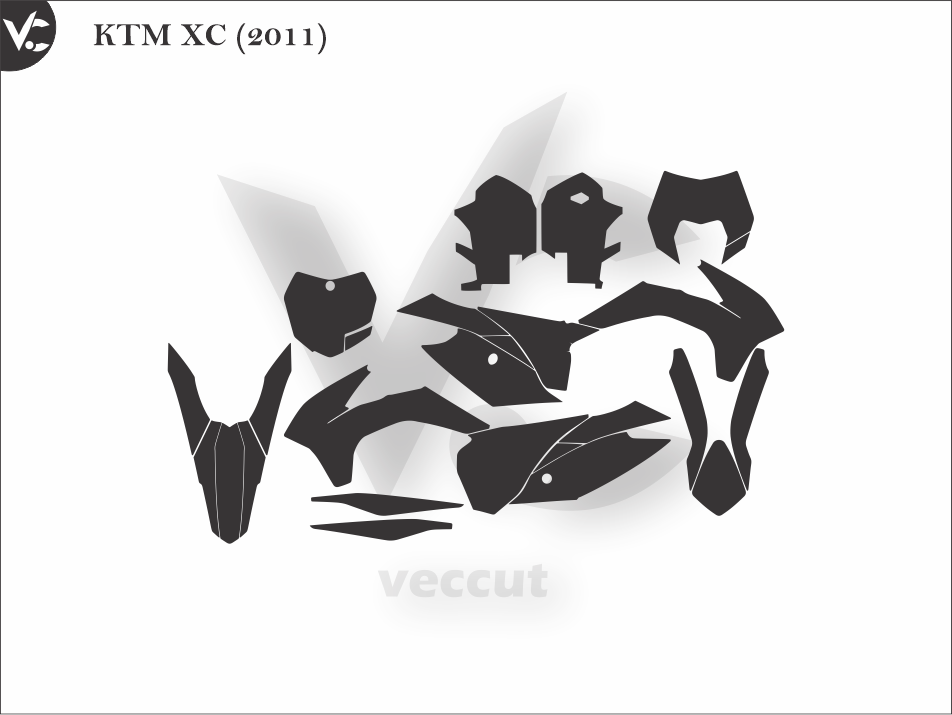 KTM XC (2011) Wrap Cutting Template