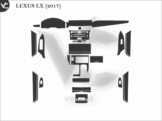 LEXUS LX (2017) Wrap Cutting Template