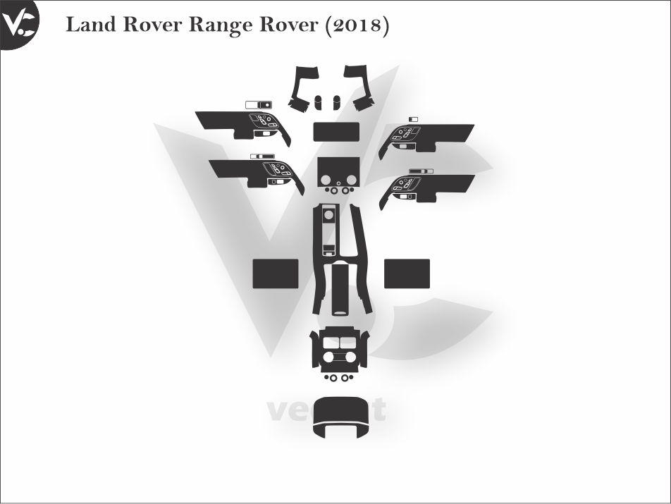 Land Rover Range Rover (2018) Wrap Cutting Template