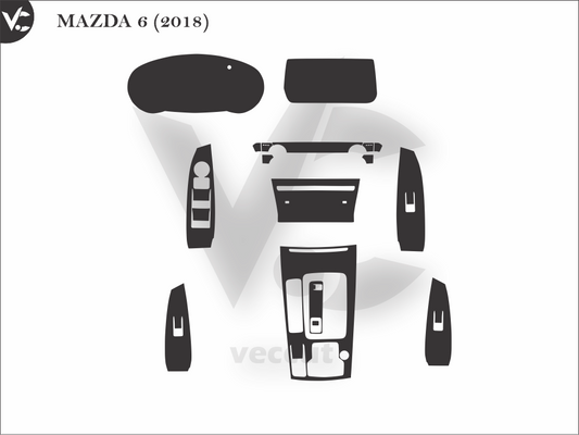 MAZDA 6 (2018) Wrap Cutting Template