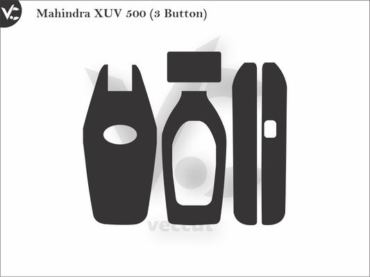 Mahindra XUV 500 (3 Button) Wrap Cutting Template