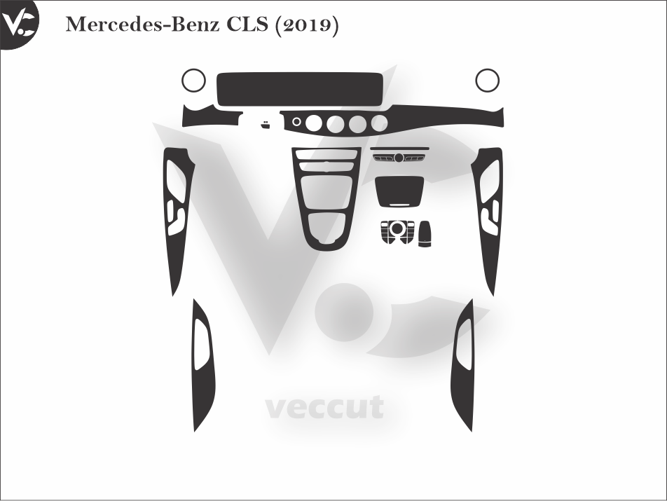 Mercedes-Benz CLS (2019) Wrap Cutting Template