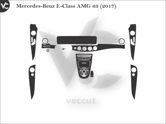 Mercedes-Benz E-Class AMG 63 (2017) Wrap Cutting Template