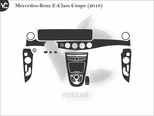 Mercedes-Benz E-Class Coupe (2018) Wrap Cutting Template