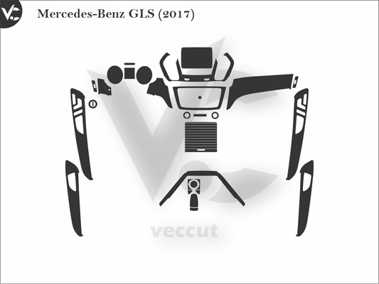 Mercedes-Benz GLS (2017) Wrap Cutting Template