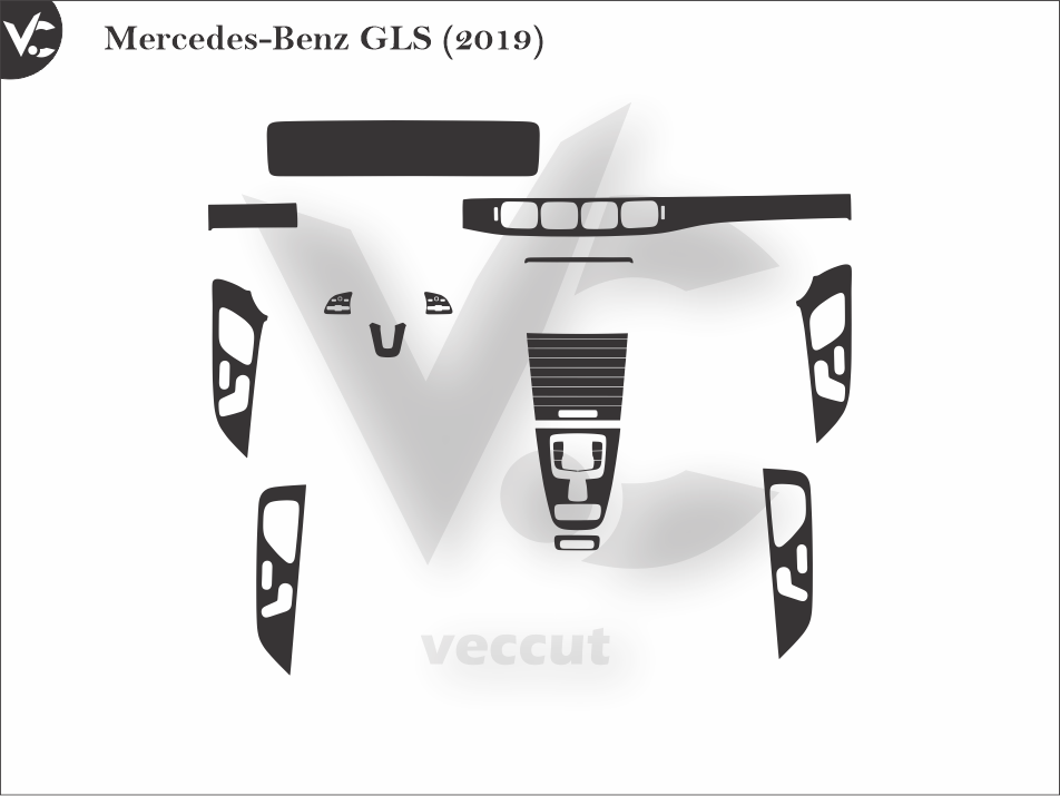 Mercedes-Benz GLS (2019) Wrap Cutting Template