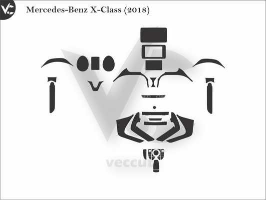 Mercedes-Benz X-Class (2018) Wrap Cutting Template